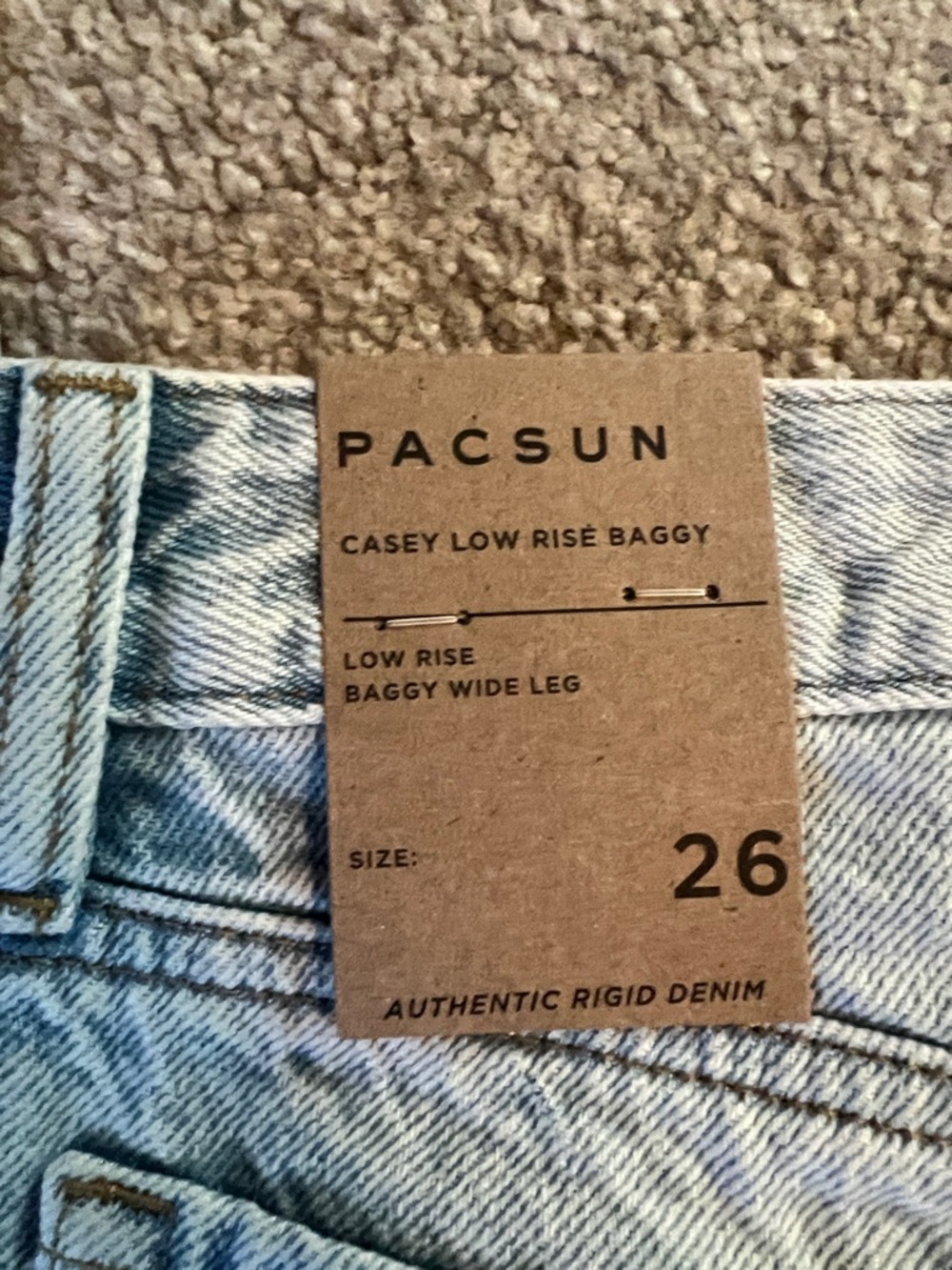 PacSun Casey Low Rise Baggy Wide Leg Jeans - Light Blue Wash